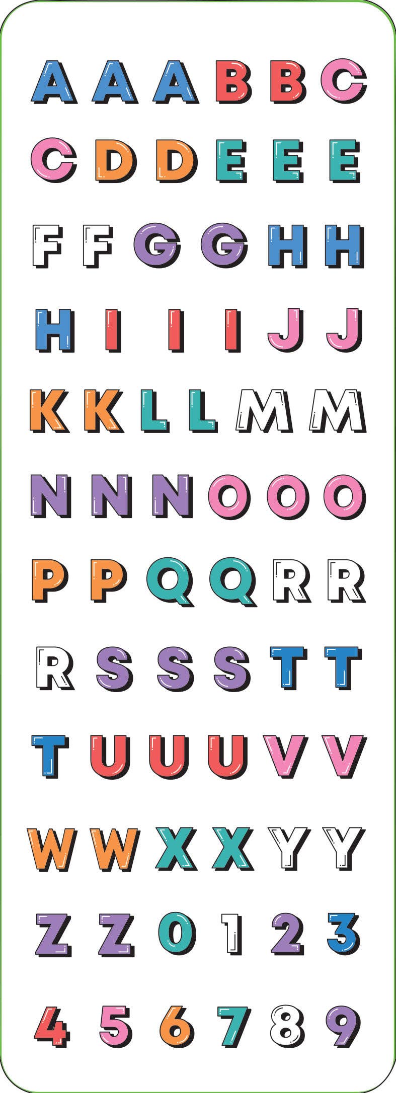 Peter Pauper Press - Letters & Numbers Sticker Set