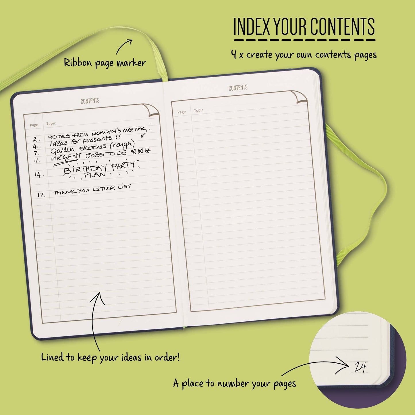 if USA - Bookaroo A5 Notebook: Fern