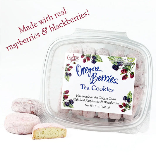 Cranberry Sweets & More - Powderz Tart and Messy Oregon Berries Tea Cookies: 6 oz.