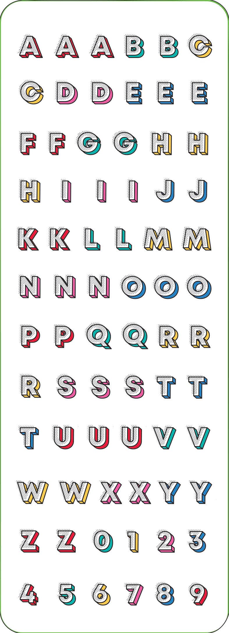 Peter Pauper Press - Letters & Numbers Sticker Set