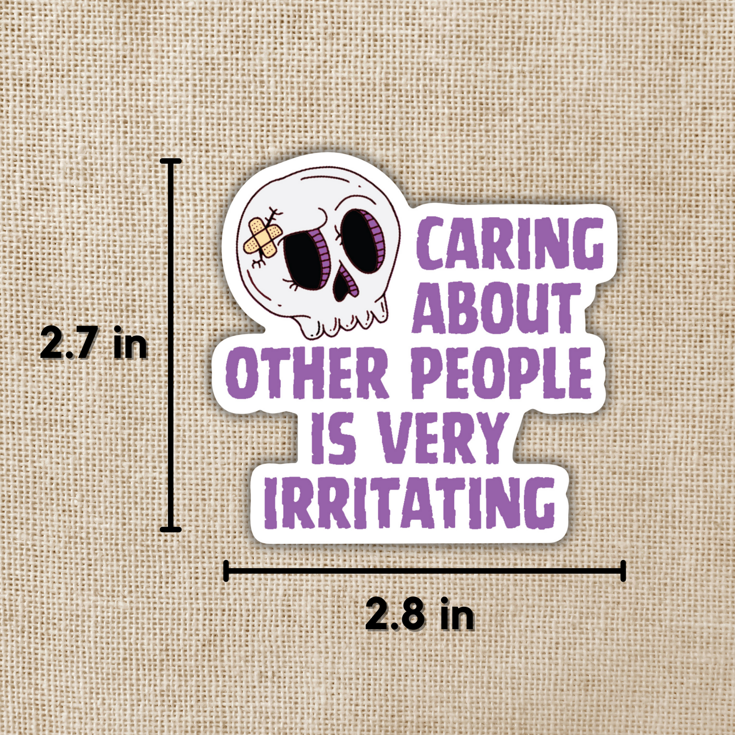 Caring About People is Irritating Sticker | AttV