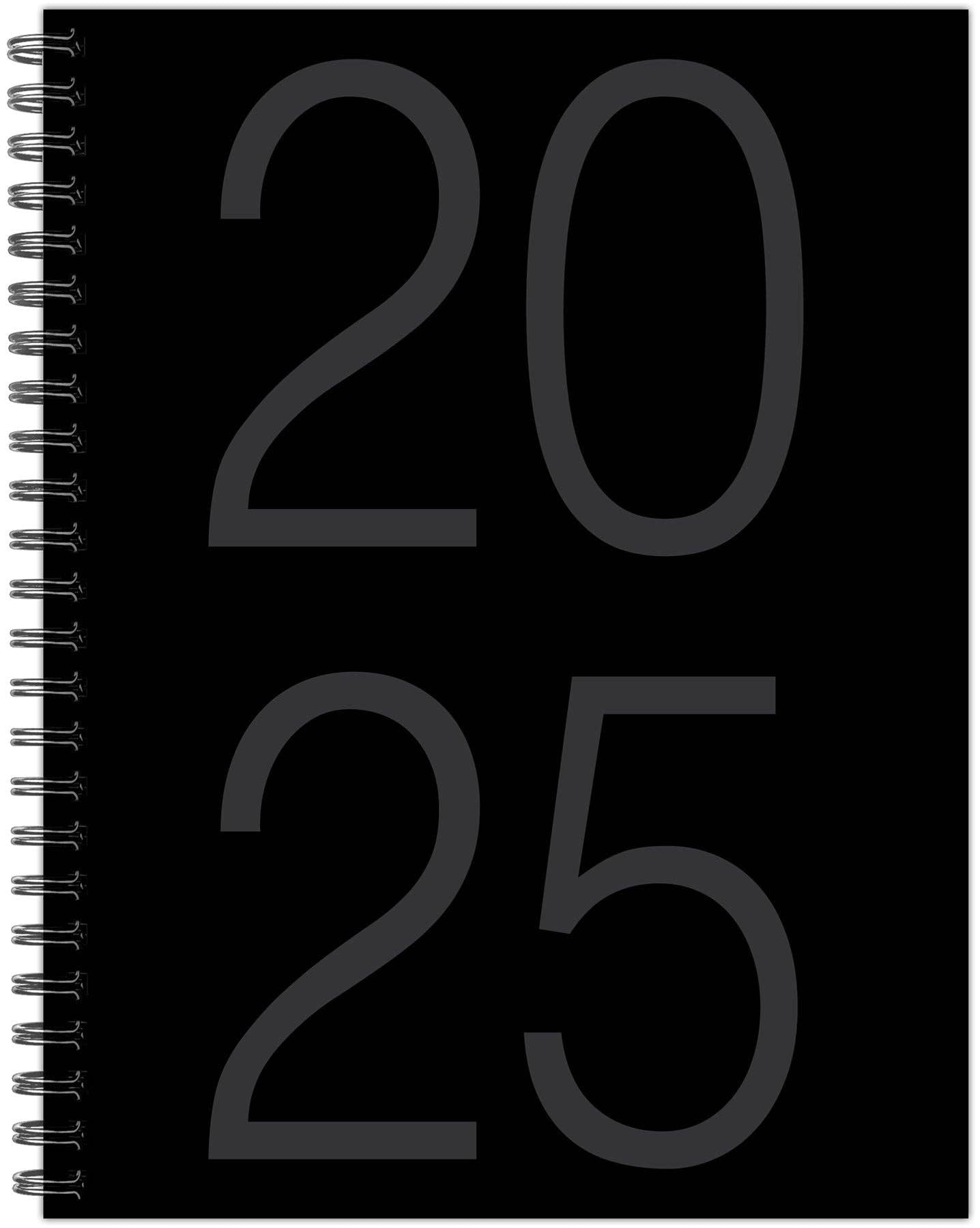 Black 2025 Softcover Weekly Planner