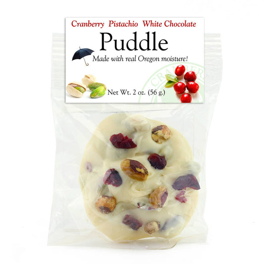 Cranberry Sweets & More - Cranberry Pistachio White Chocolate Puddle