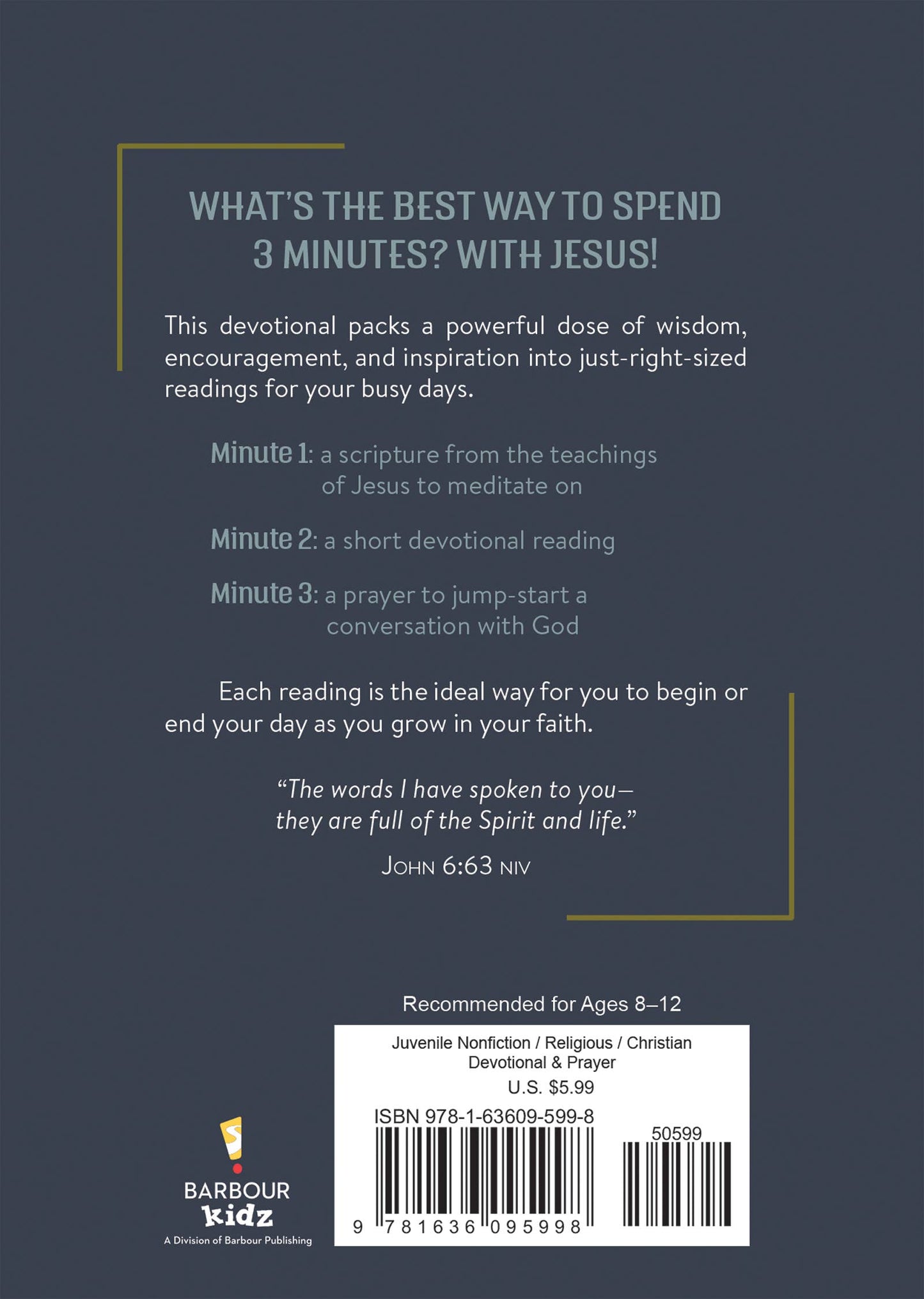 Barbour Publishing, Inc. - 3 Minutes with Jesus: 180 Devotions for Boys