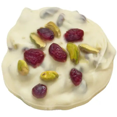 Cranberry Sweets & More - Cranberry Pistachio White Chocolate Puddle