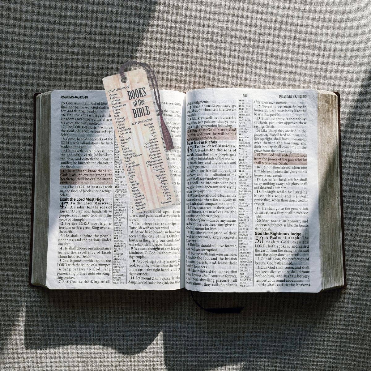 Books Of The Bible Tassel Bookmark
