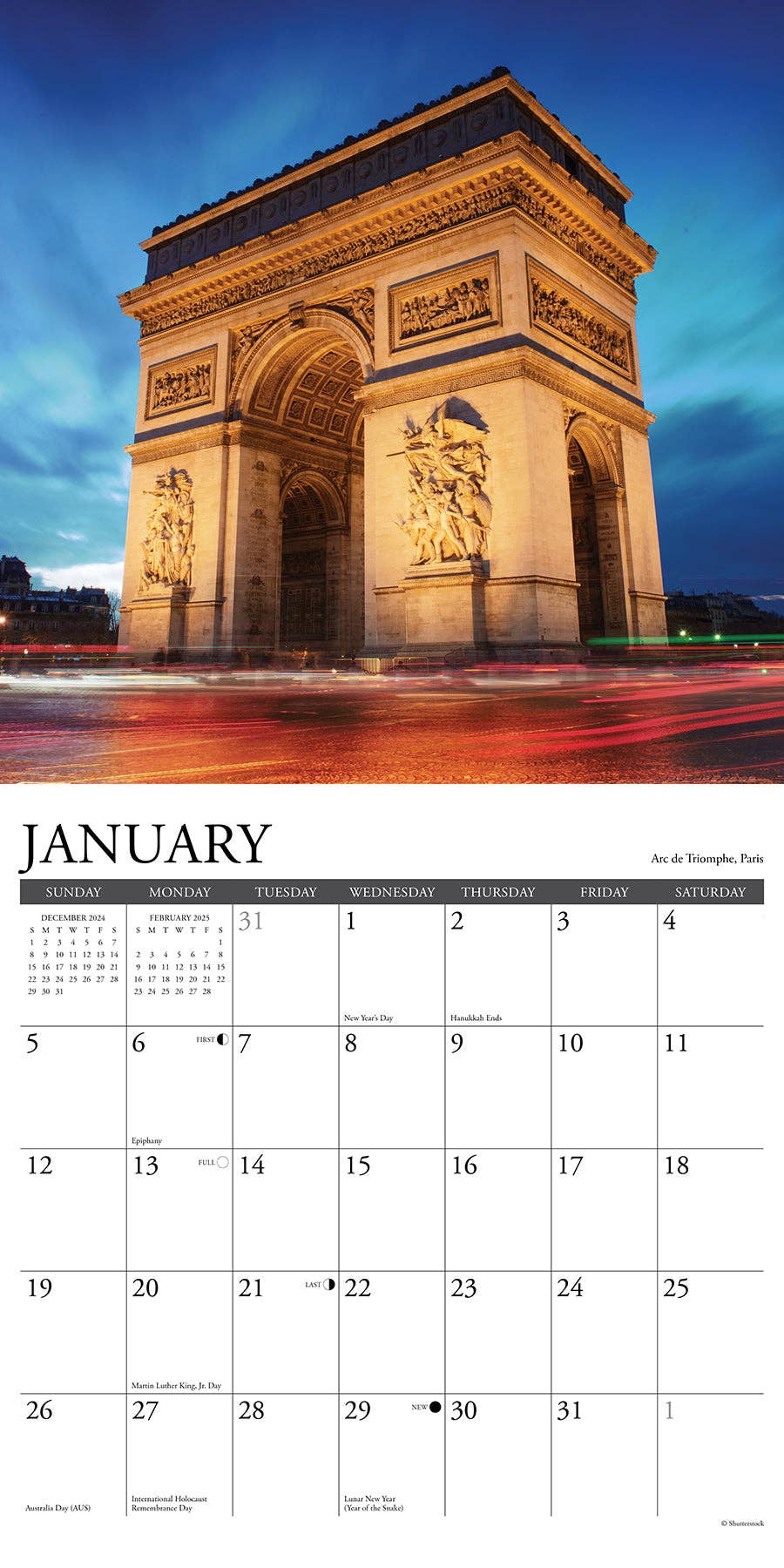 France 2025 Wall Calendar