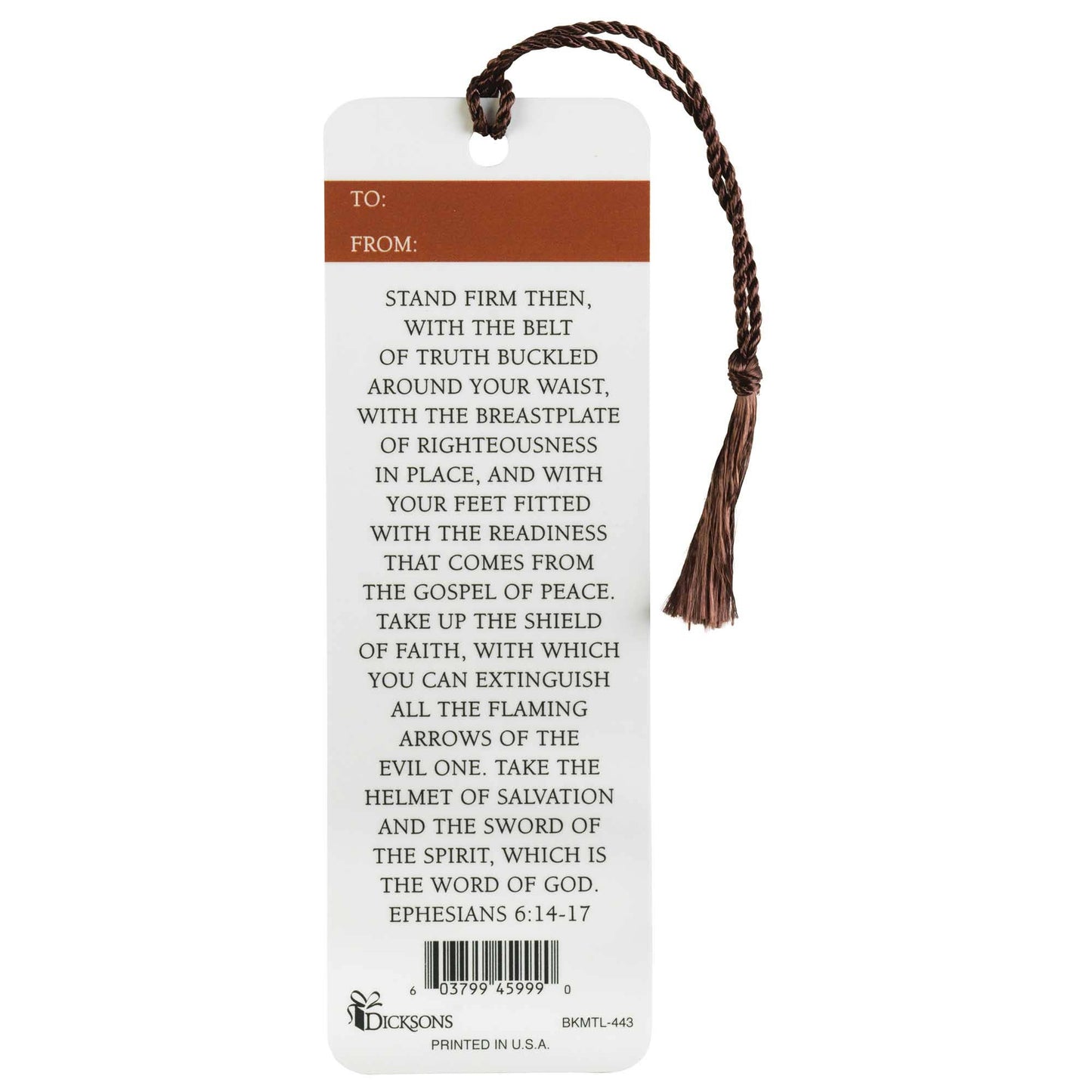 Full Armor Of God Tassel Bookmark