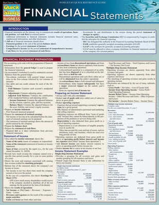 Financial Statements: Quickstudy Laminated Reference Guide by Griffin, Michael P.