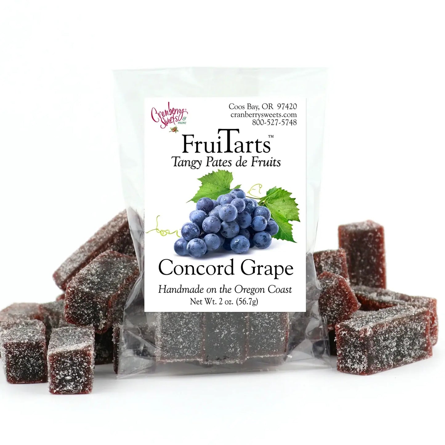 Cranberry Sweets & More - FruiTarts - Tangy Pates de Fruits - Concord Grape: 2 oz.