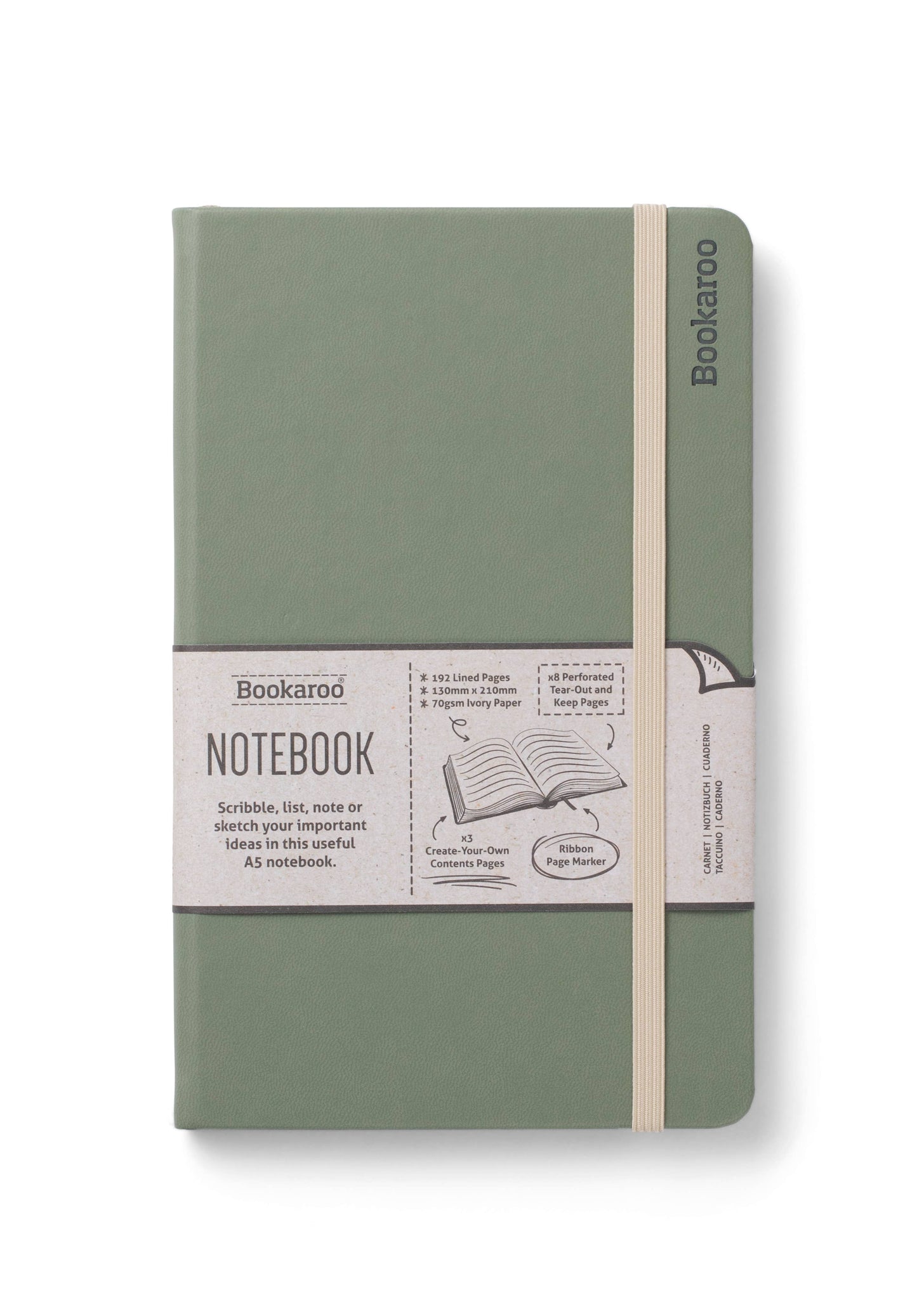 if USA - Bookaroo A5 Notebook: Fern