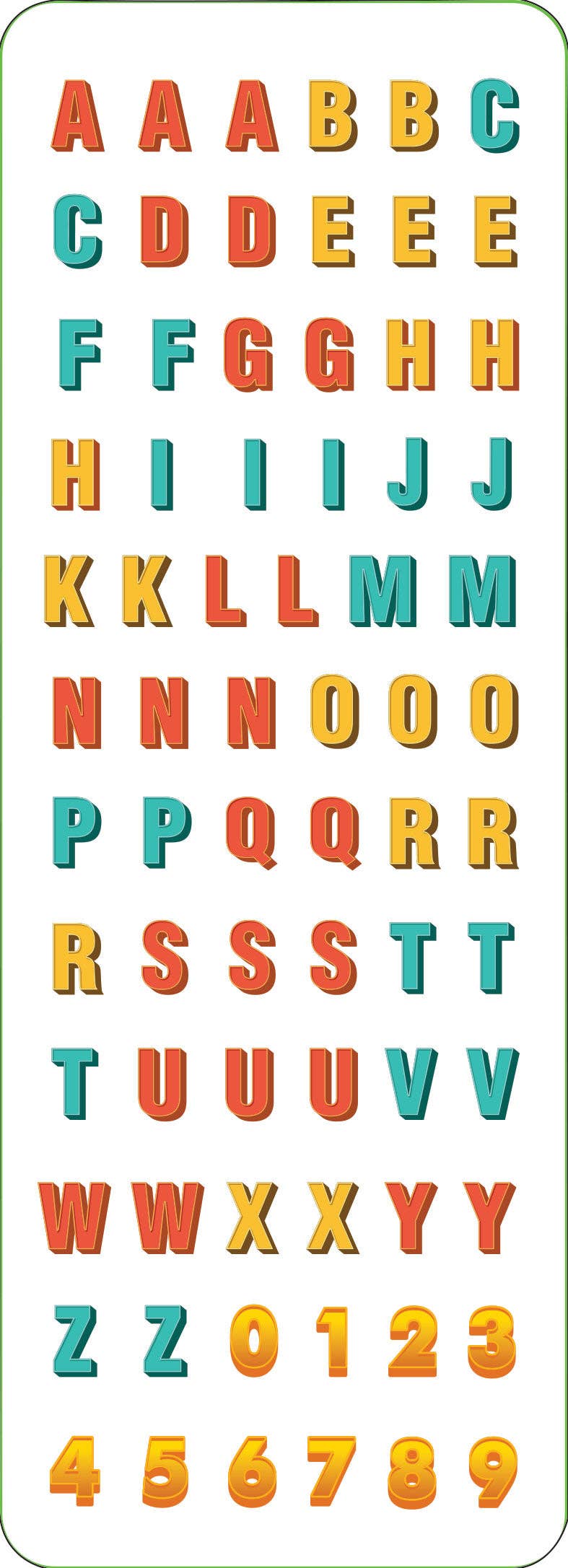 Peter Pauper Press - Letters & Numbers Sticker Set