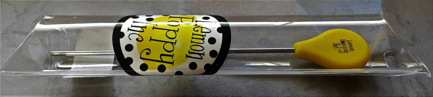 Lemon Poppy Inc. - Cake Tester With Yellow Silicone Handle