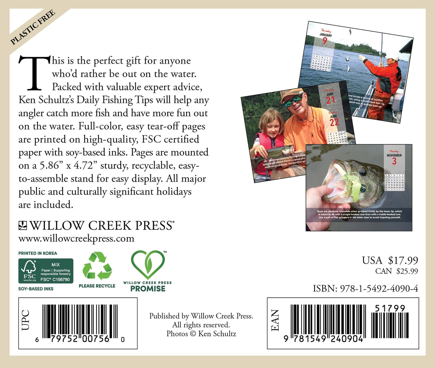 Ken Schultz's Daily Fishing Tips 2025 Box Calendar