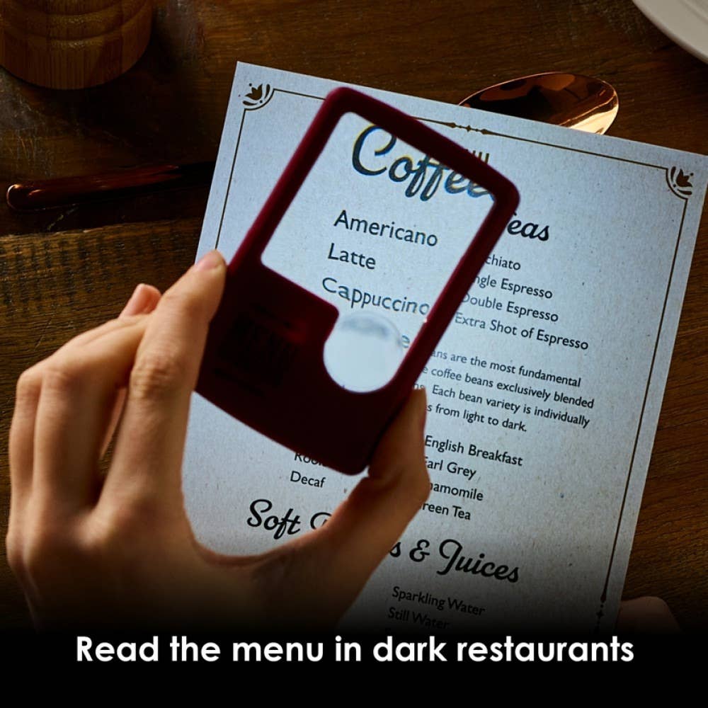 if USA - Light Up Menu Magnifier: Wine