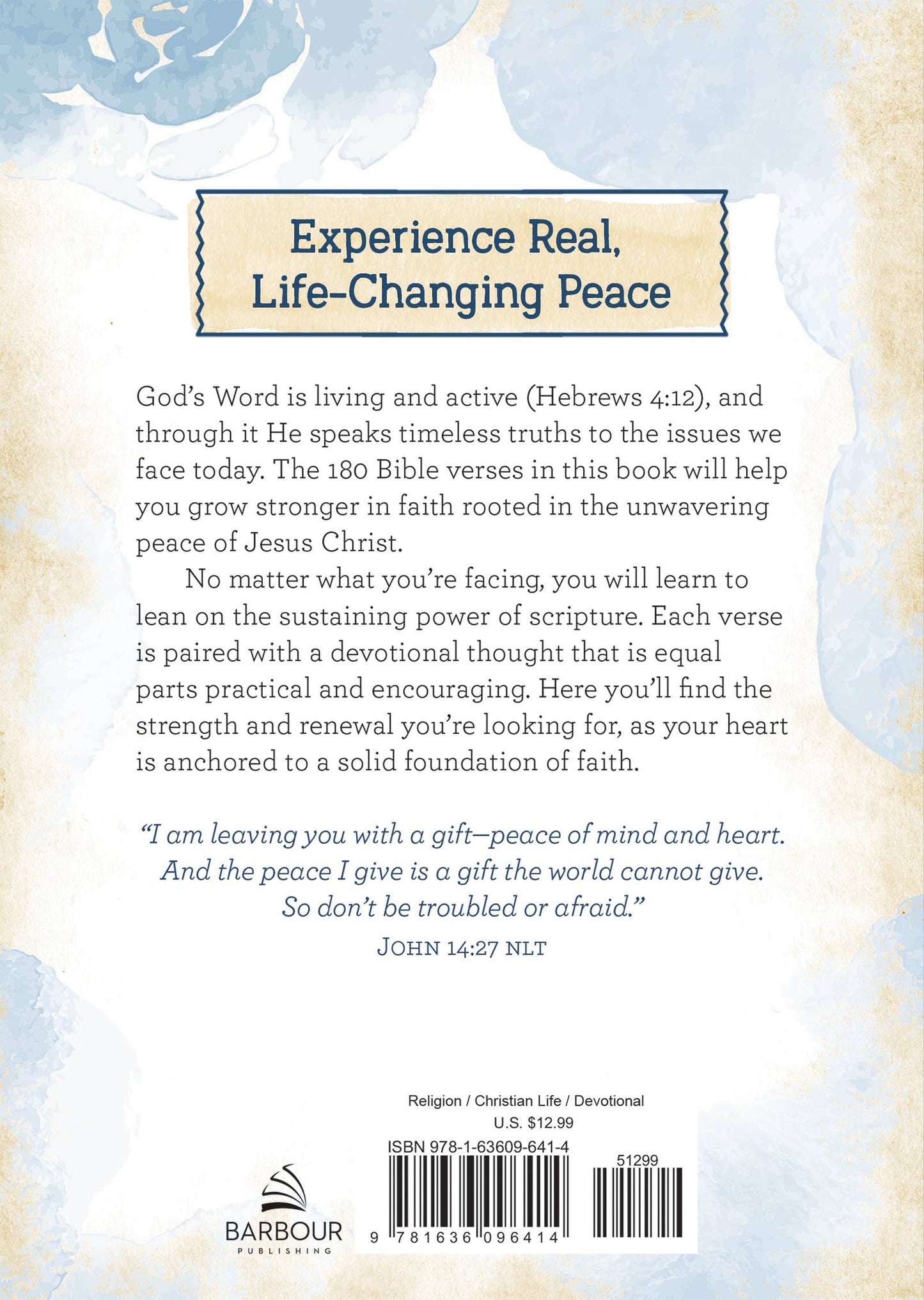 Barbour Publishing, Inc. - 180 Bible Verses to Experience Peace : Devotions for Women