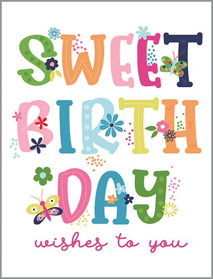 Birthday Card - Sweet Flowers Birthday
