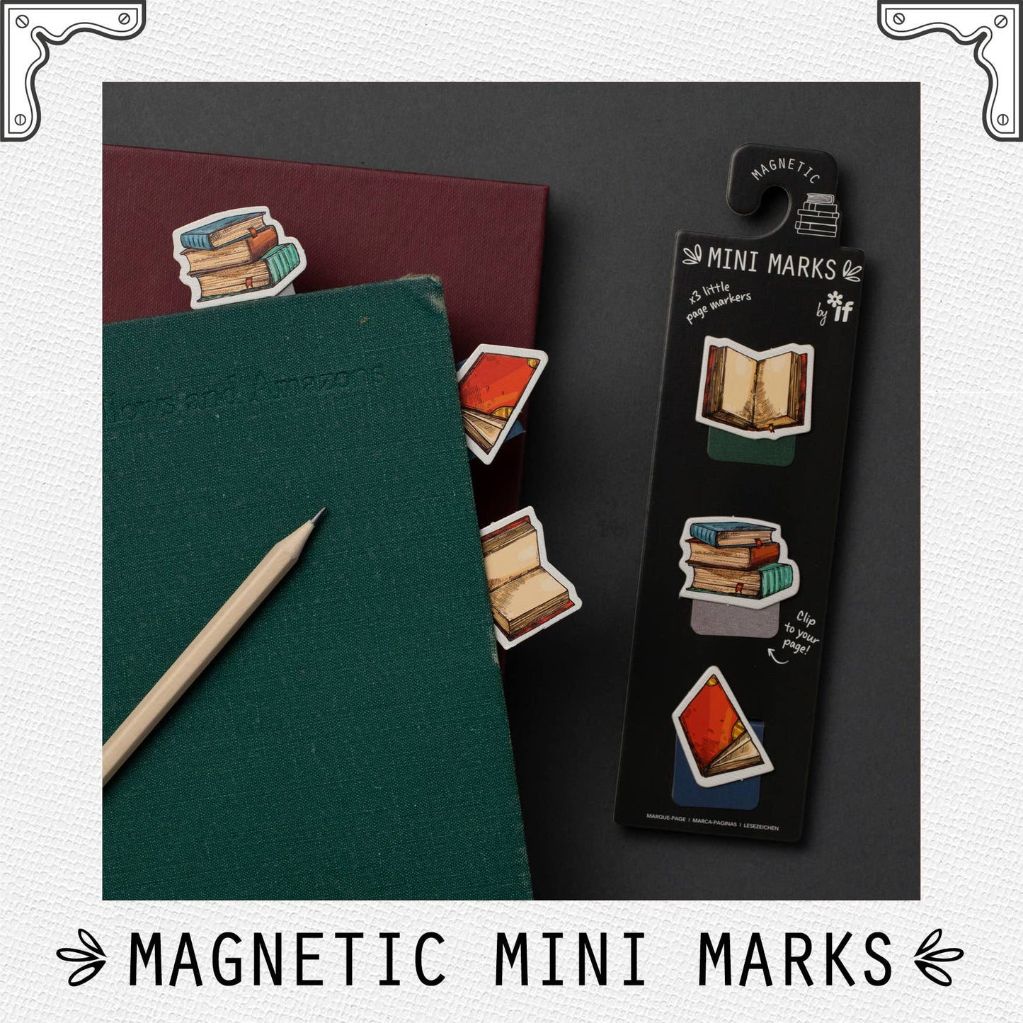 if USA - Mini-Marks Magnetic Bookmarks: Books