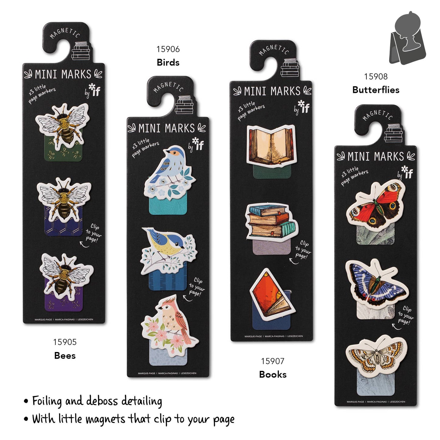 if USA - Mini-Marks Magnetic Bookmarks: Books
