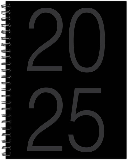 Black 2025 Softcover Weekly Planner