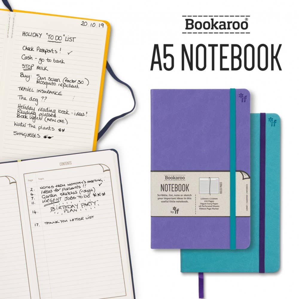 if USA - Bookaroo A5 Notebook: Fern