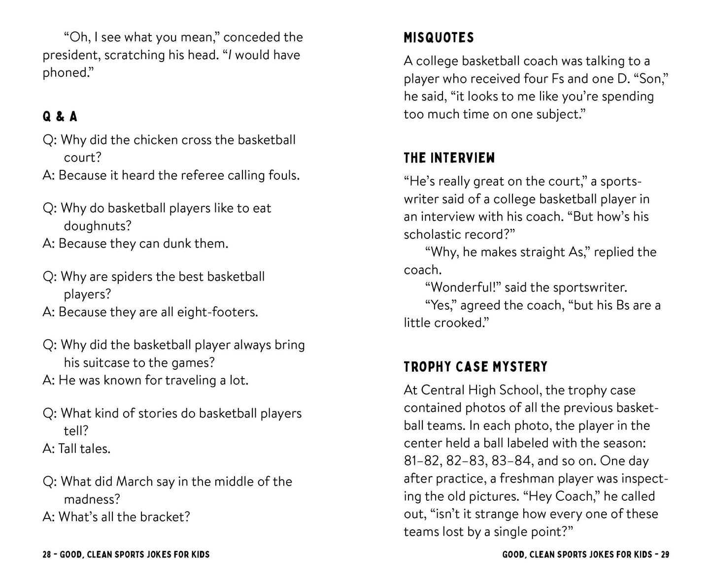 Good, Clean Sports Jokes for Kids!