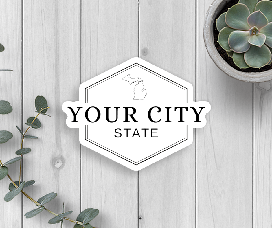 Expression Design Co - Custom City State Vinyl Sticker