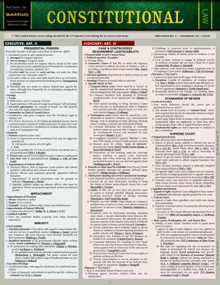 Constitutional Law: A Quickstudy Laminated Reference Guide by Duhart, Olympia