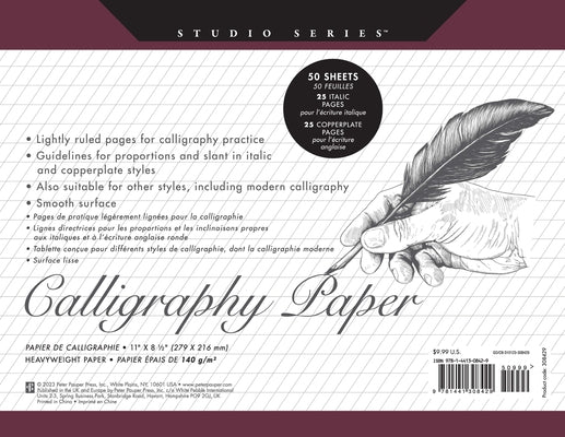 Calligraphy Paper Pad (50 Sheets) by Peter Pauper Press Inc
