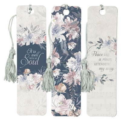 Christian Art Gifts Inspirational Paper Cardstock Faith-Based Bookmark Set: It Is Well with My Soul, Encouraging Message for School, Church, Reading B by Christian Art Gifts