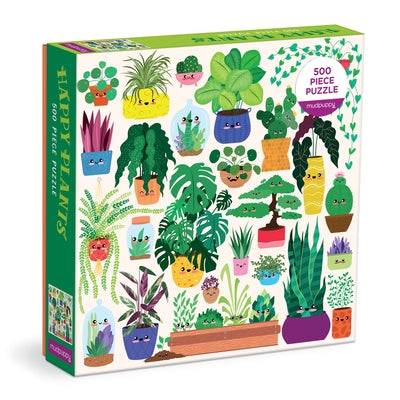 Happy Plants 500 Piece Family Puzzle by Mudpuppy, Illustrated By Ankita Bhasme