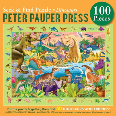 Dinosaurs Seek & Find 100-Piece Jigsaw Puzzle by Butterly, Mikki