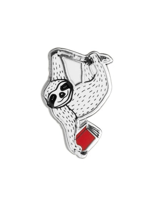 Book Sloth Enamel Pin by 