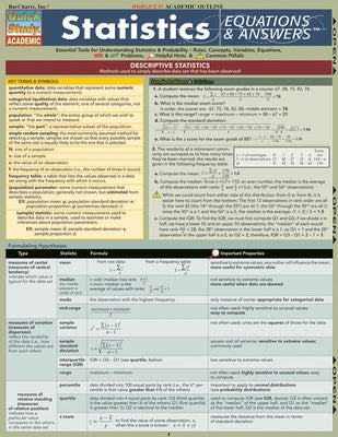 Statistics Equations & Answers by Kizlik, Stephen V.