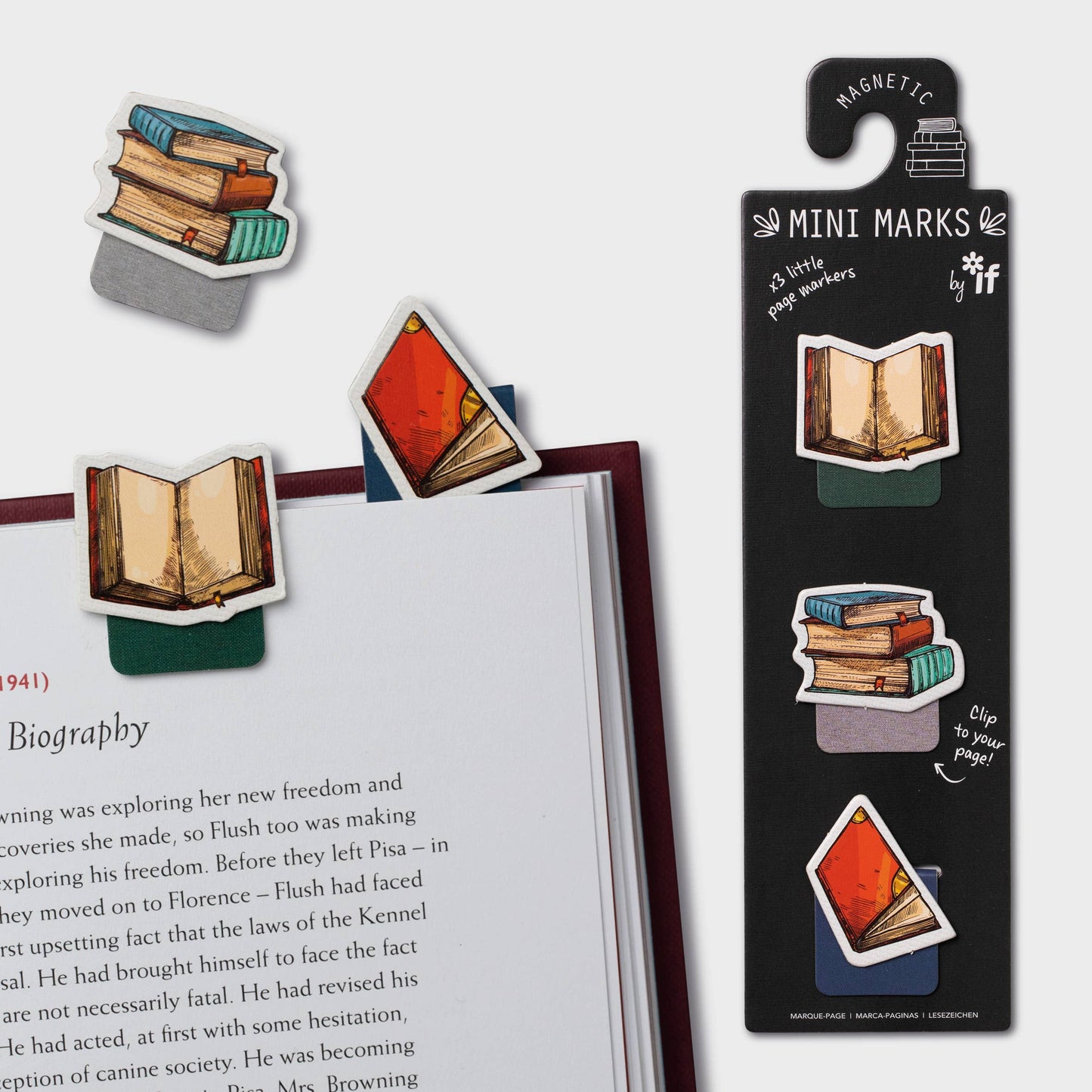 if USA - Mini-Marks Magnetic Bookmarks: Books