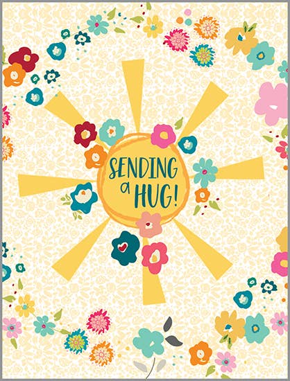 With Scripture Thinking of You Card - Sun & Little Flowers