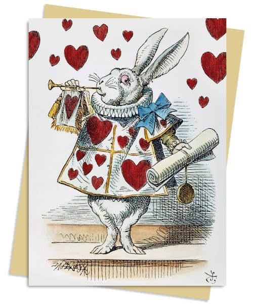 Texas Bookman - Alice in Wonderland White Rabbit Greeting Card