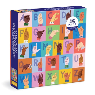 American Sign Language Alphabet 500 Piece Family Puzzle by Galison Mudpuppy